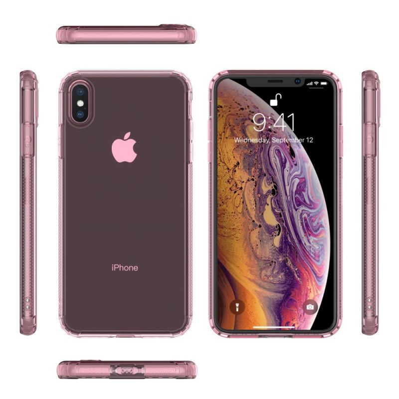 Cover iPhone XS Max Sort Mobilcover Gennemsigtige Leeu-Beskyttelsespuder