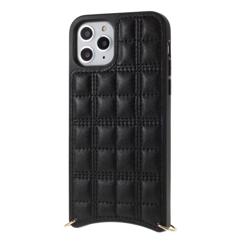 Cover iPhone XS Max Sort Mobilcover Mutural Kæde Quiltet Stil