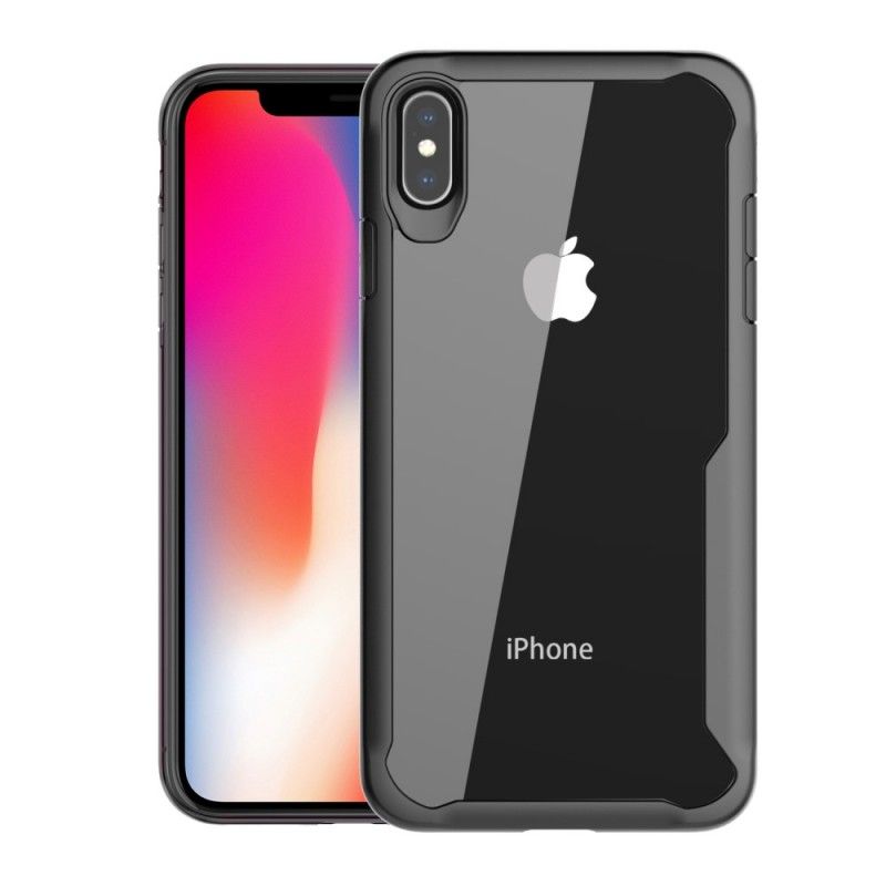 Cover iPhone XS Max Sort Mobilcover Skrå Kanthybrid