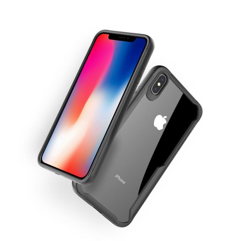 Cover iPhone XS Max Sort Mobilcover Skrå Kanthybrid