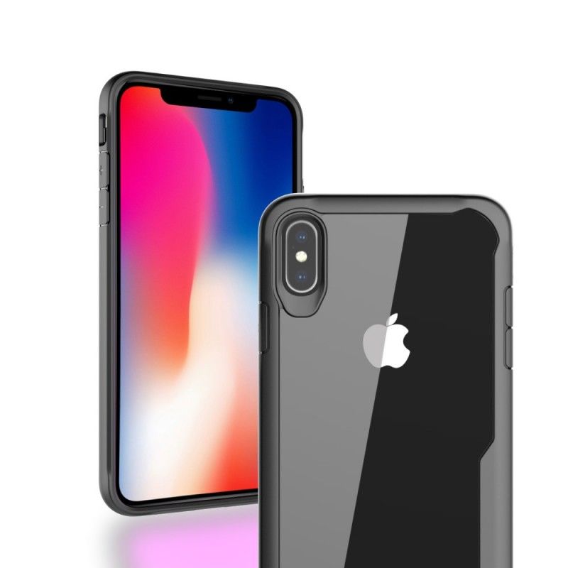 Cover iPhone XS Max Sort Mobilcover Skrå Kanthybrid