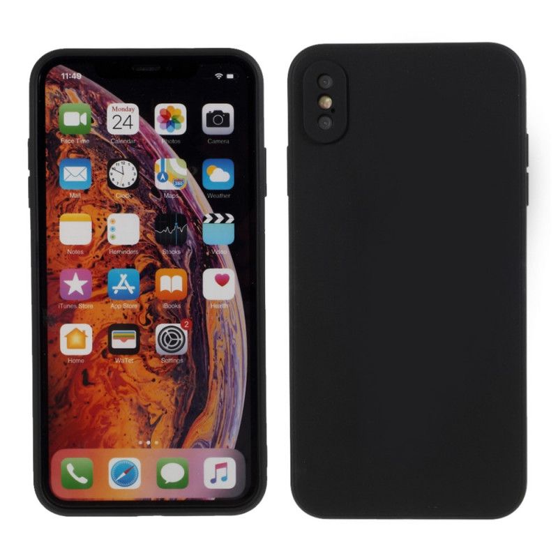 Cover iPhone XS Max Sort Mobilcover Stiv Mattsilikone