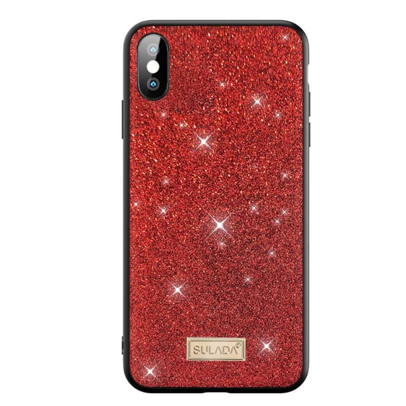 Cover iPhone XS Max Sort Mobilcover Sulada Glitter