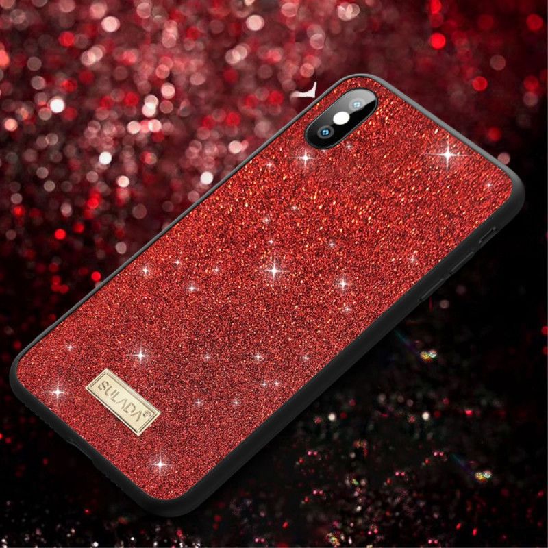 Cover iPhone XS Max Sort Mobilcover Sulada Glitter