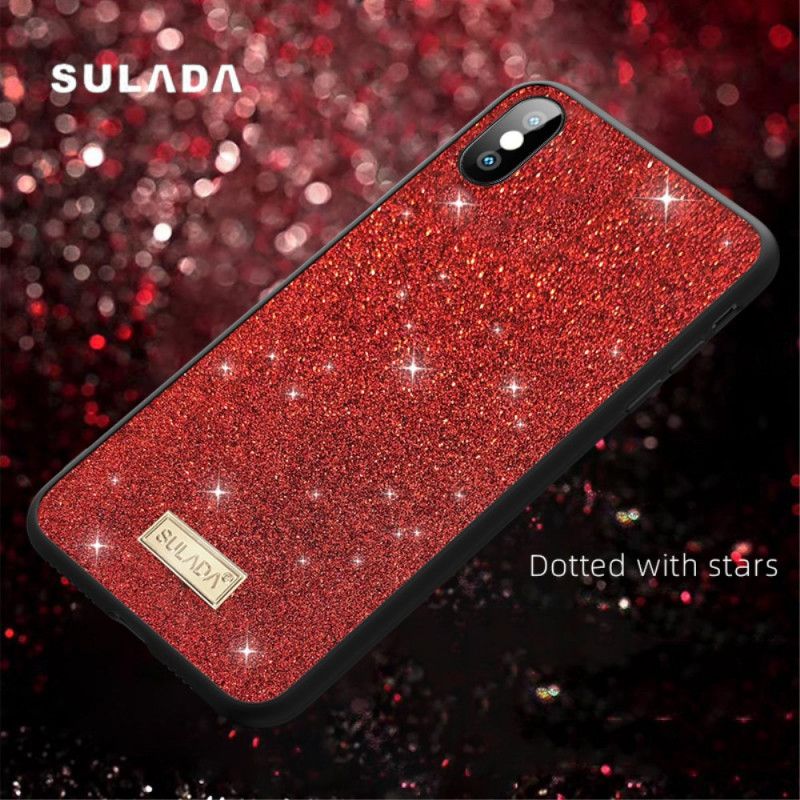 Cover iPhone XS Max Sort Mobilcover Sulada Glitter