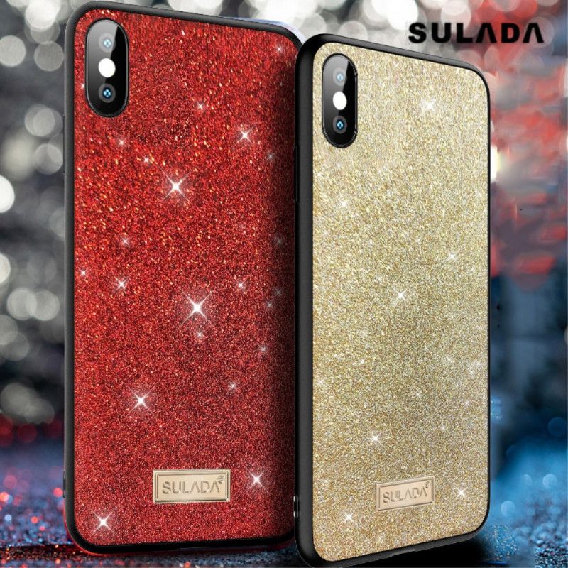 Cover iPhone XS Max Sort Mobilcover Sulada Glitter