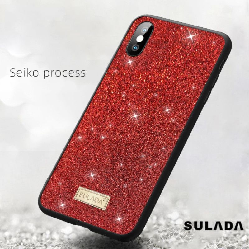 Cover iPhone XS Max Sort Mobilcover Sulada Glitter