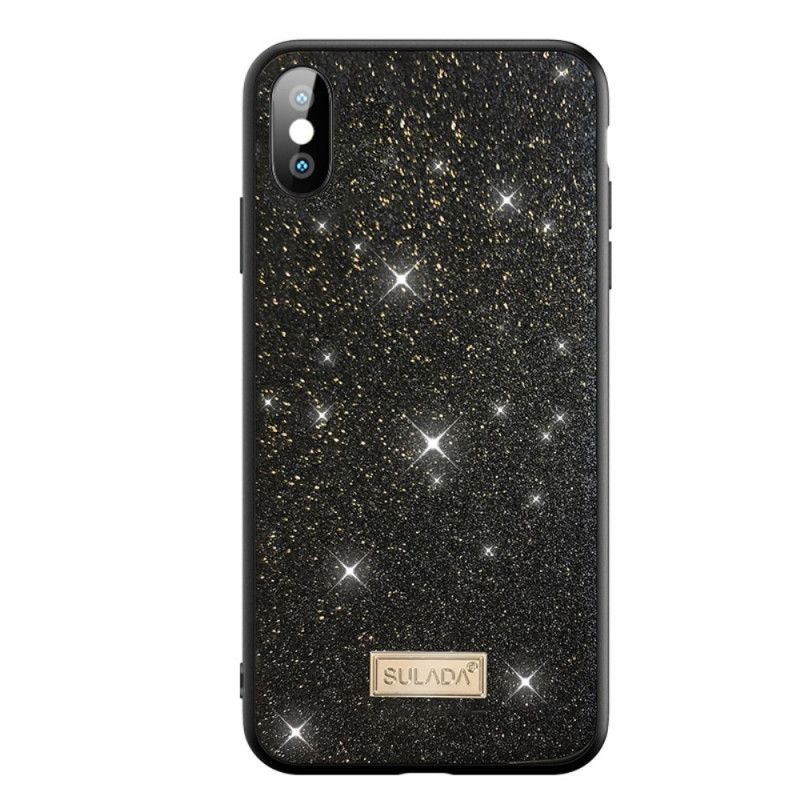 Cover iPhone XS Max Sort Mobilcover Sulada Glitter