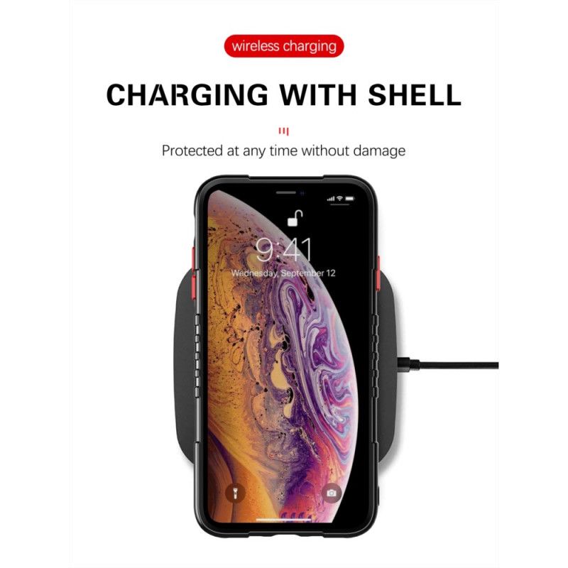 Cover iPhone XS Max Sort Skjold Med Krykke