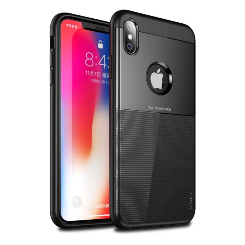 Cover iPhone XS Max Sort Skridsikker Hybrid Ipaky Original