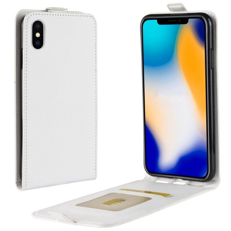 Flip Cover Læder iPhone XS Max Sort Sammenfoldelig Beskyttelse