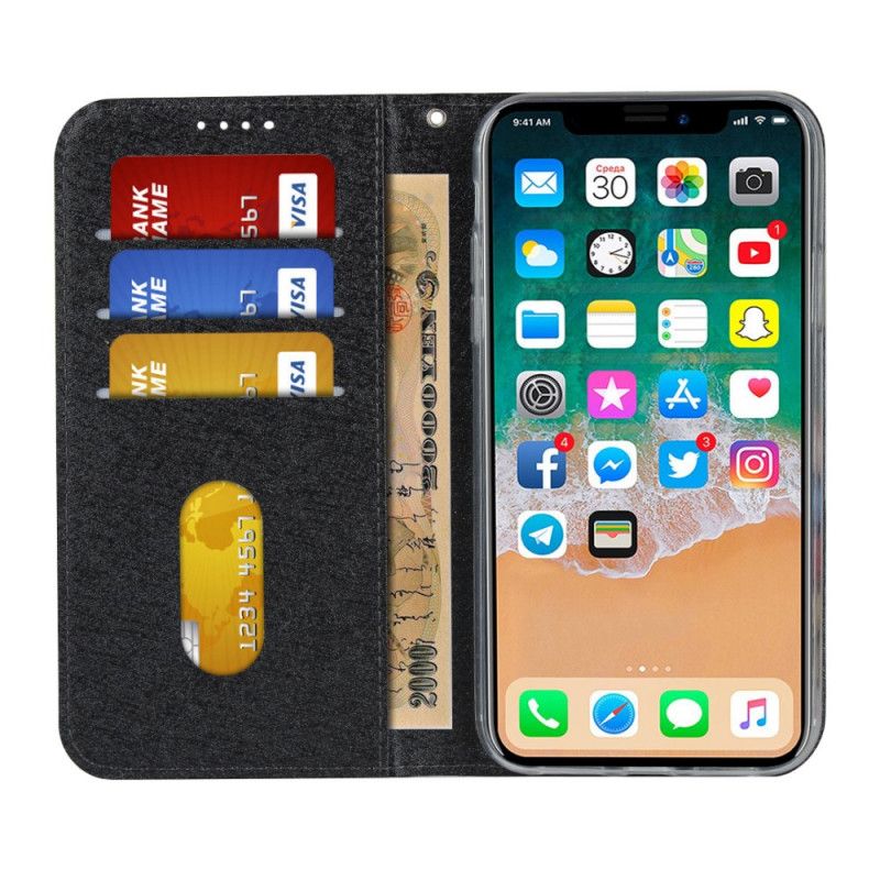 Læder Cover for iPhone XS Max Sort Blød Læderstil Med Rem