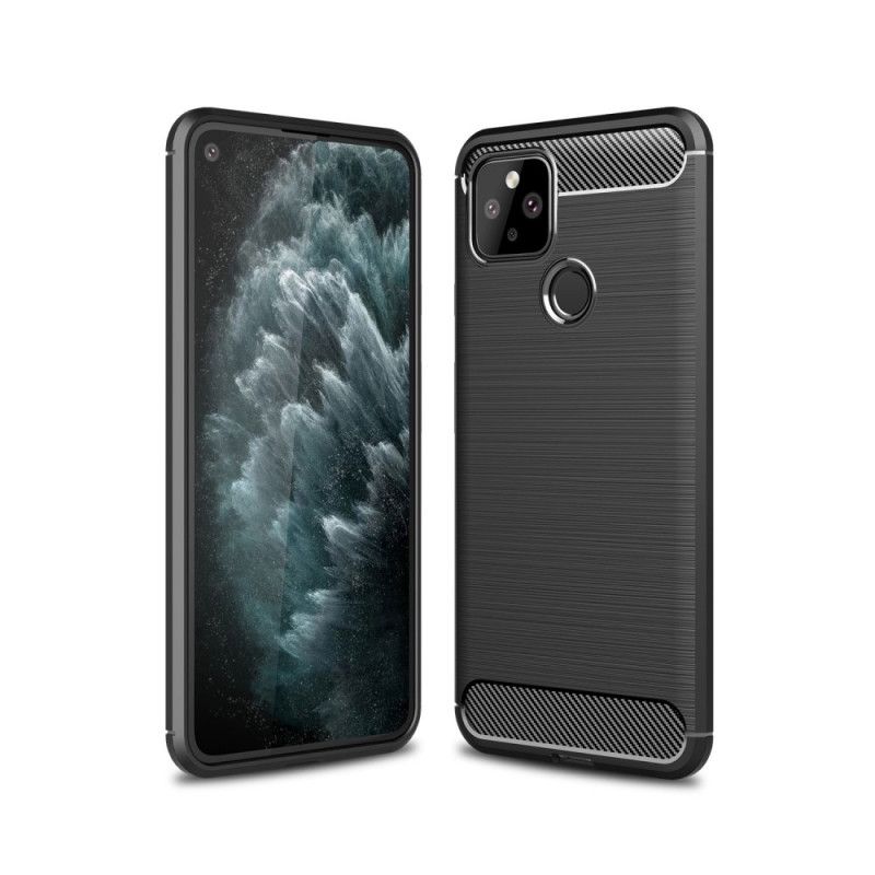 Cover for Google Pixel 5 Sort Børstet Kulfiber