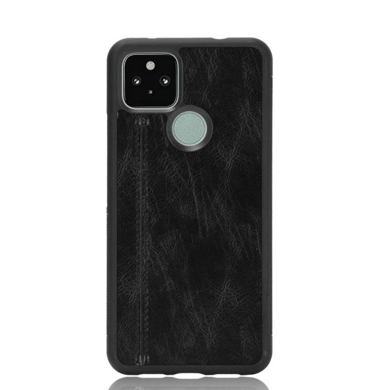 Cover for Google Pixel 5 Sort Syet Lædereffekt