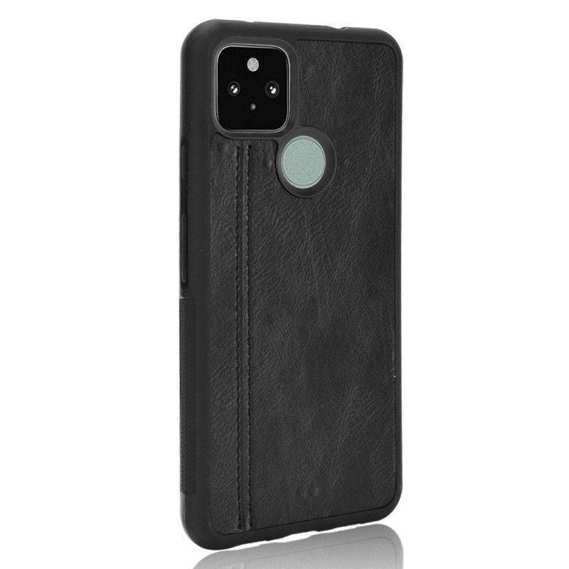 Cover for Google Pixel 5 Sort Syet Lædereffekt