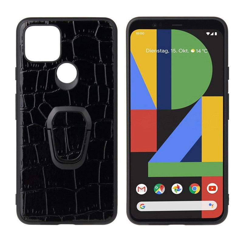 Cover Google Pixel 5 Mobilcover Ringholder Krokodille Stil