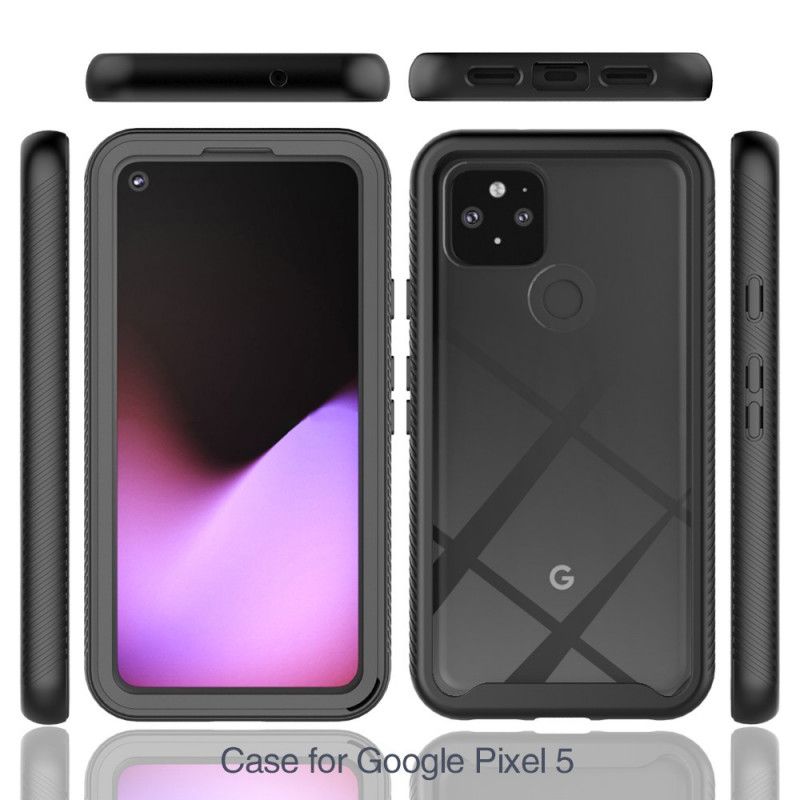 Cover Google Pixel 5 Sort Hybridfasede Kanter