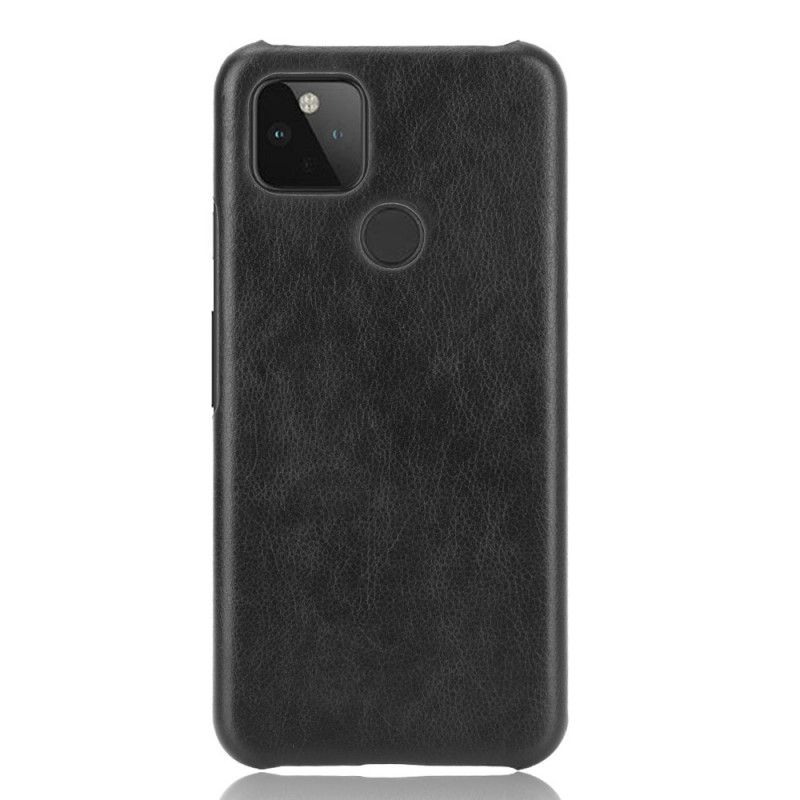 Cover Google Pixel 5 Sort Præstationslychee-Lædereffekt Original