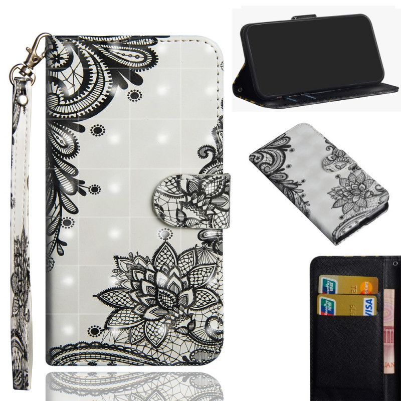 Flip Cover Læder Google Pixel 5 Blonde Mandala Beskyttelse