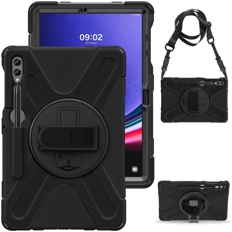 Cover Samsung Galaxy Tab S9 Plus Telefon Etui Modstandsdygtig Støtte Og Skulderrem