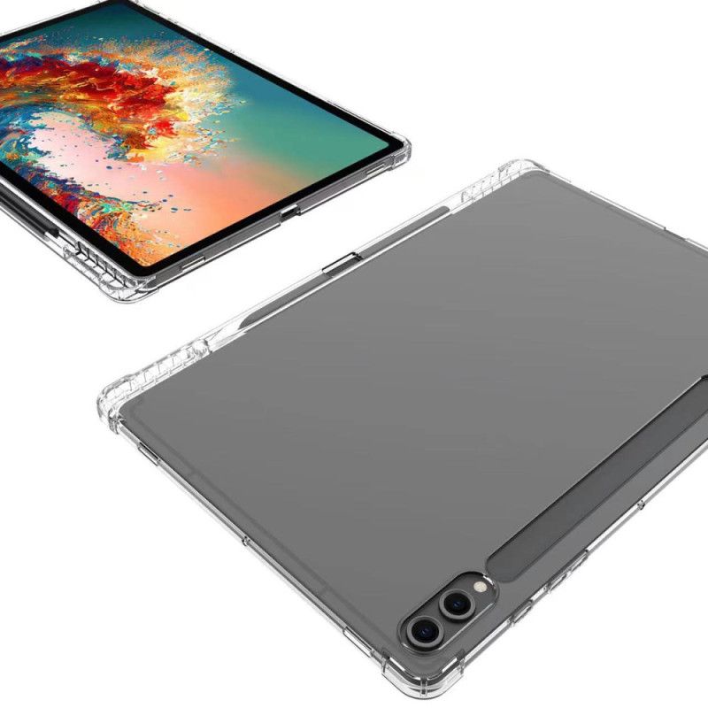 Cover Samsung Galaxy Tab S9 Plus Transparent Med Forstærkede Hjørner Og Stylusholder