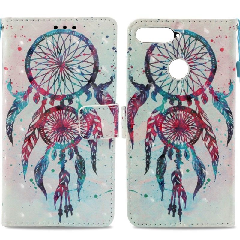 Flip Cover Læder Honor 7A Min 3D Dreamcatcher Original