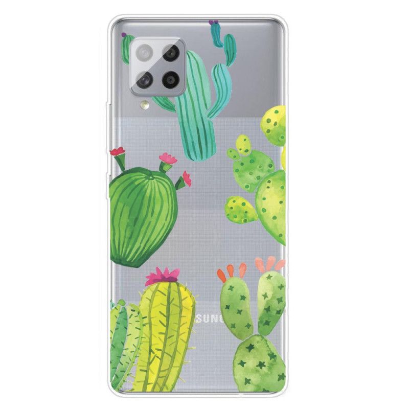 Cover for Samsung Galaxy A42 5G Akvarel Kaktus