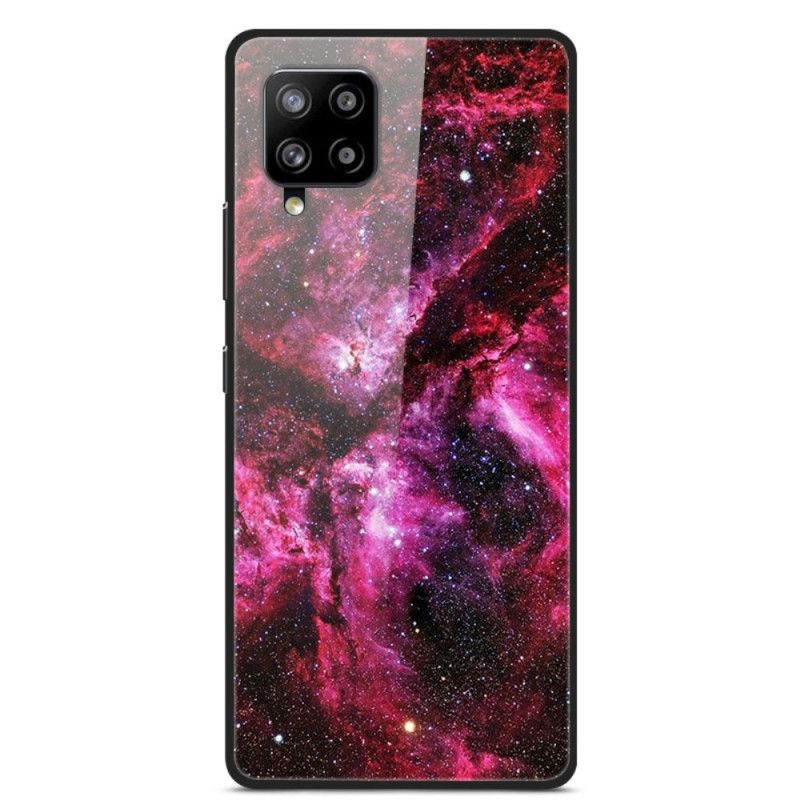 Cover for Samsung Galaxy A42 5G Blomsterhærdet Glas