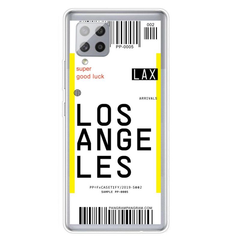 Cover for Samsung Galaxy A42 5G Boardingkort Til Los Angeles