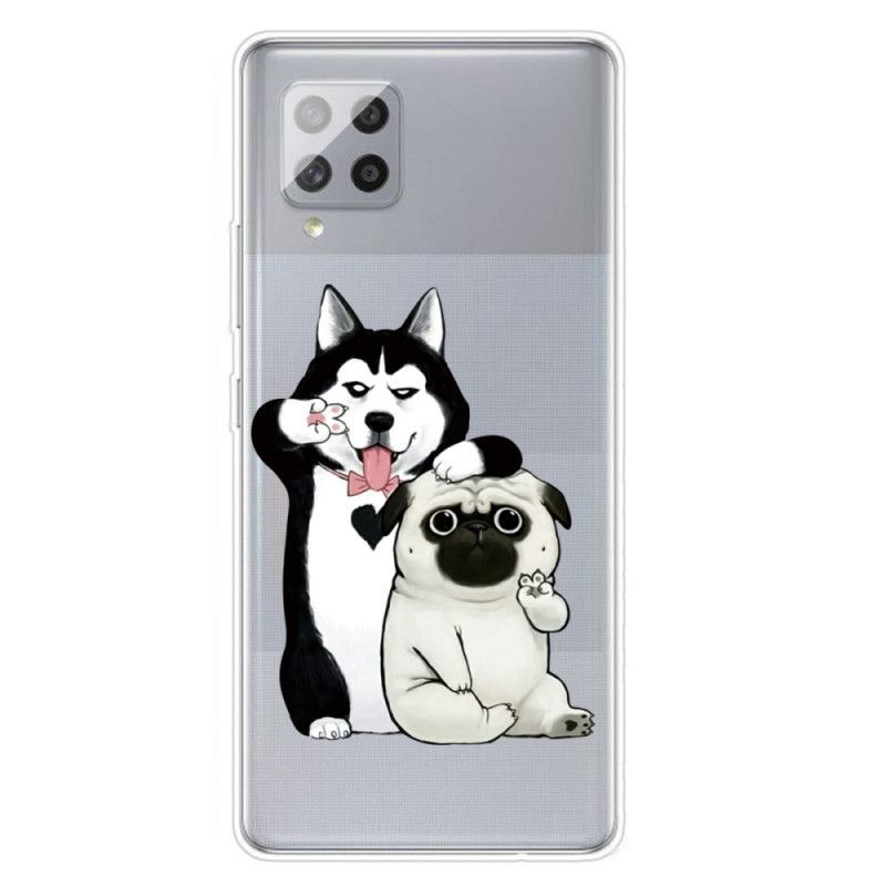 Cover for Samsung Galaxy A42 5G Sjove Hunde