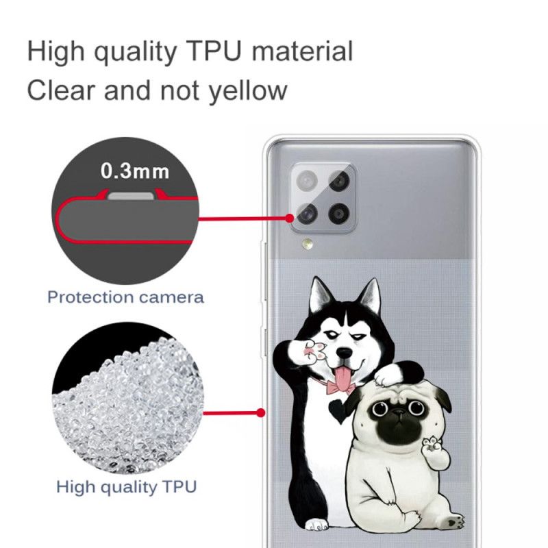 Cover for Samsung Galaxy A42 5G Sjove Hunde