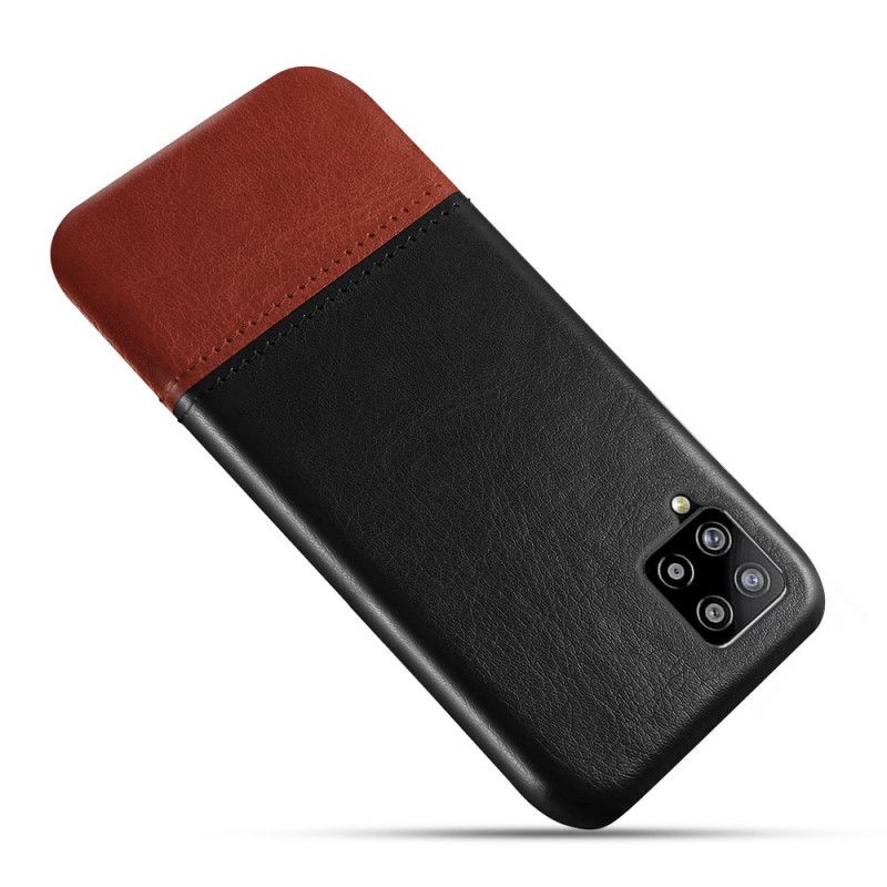 Cover for Samsung Galaxy A42 5G Sort Ksq Tofarvet Lædereffekt