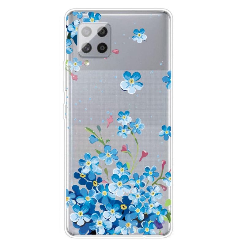 Cover Samsung Galaxy A42 5G Blå Blomster