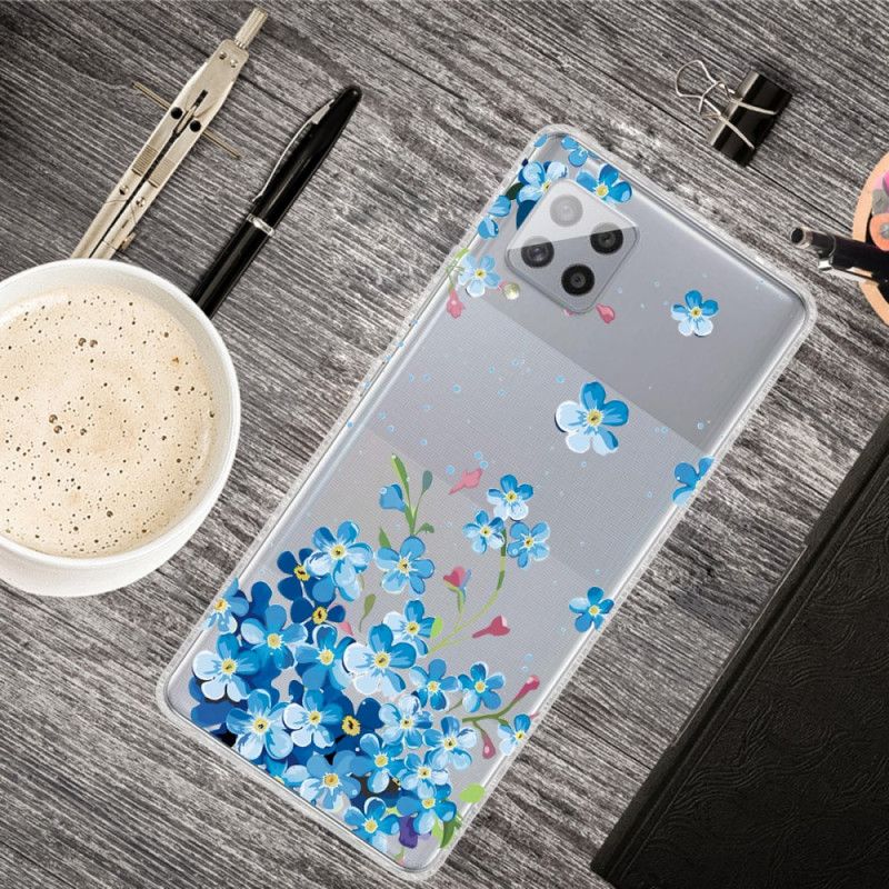 Cover Samsung Galaxy A42 5G Blå Blomster