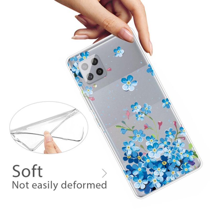 Cover Samsung Galaxy A42 5G Blå Blomster