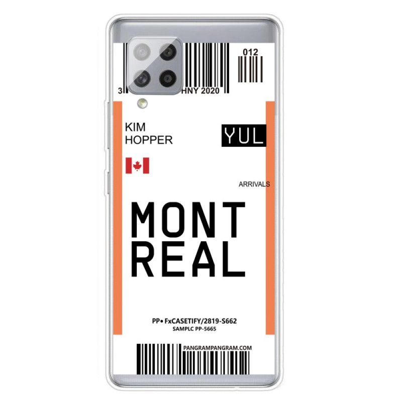 Cover Samsung Galaxy A42 5G Boardingkort Til Montreal