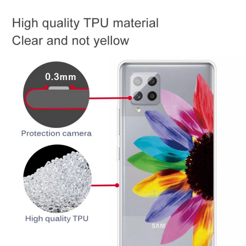 Cover Samsung Galaxy A42 5G Farvet Blomst Beskyttelse