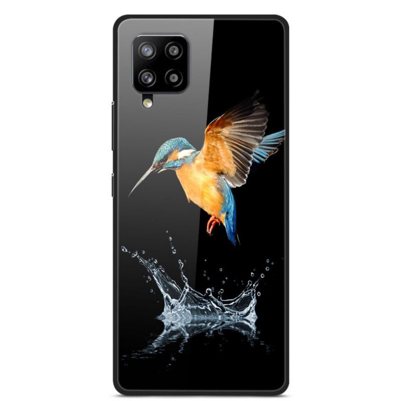 Cover Samsung Galaxy A42 5G Fuglekrone Hærdet Glas Beskyttelse