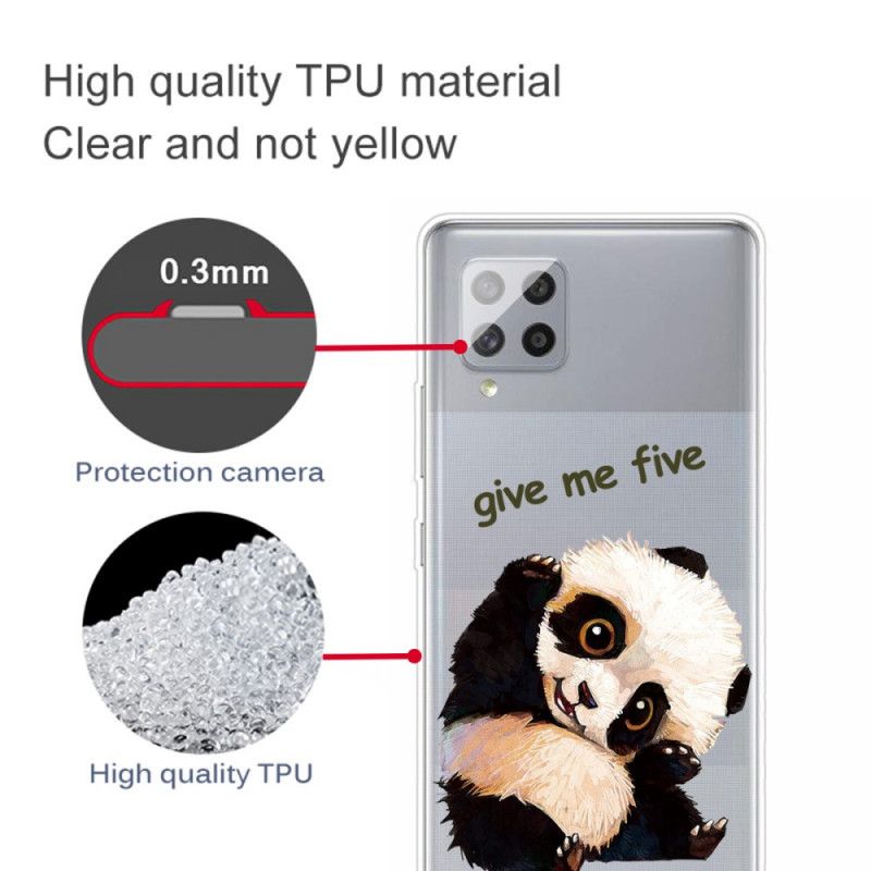 Cover Samsung Galaxy A42 5G Gennemsigtig Panda. Giv Mig Fem Original