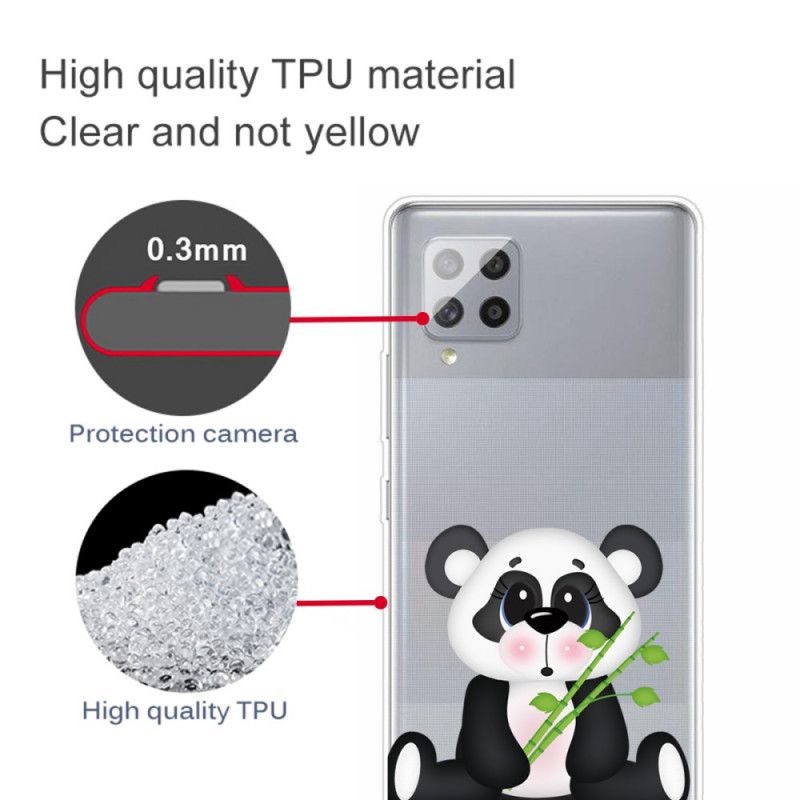 Cover Samsung Galaxy A42 5G Gennemsigtig Trist Panda Beskyttelse