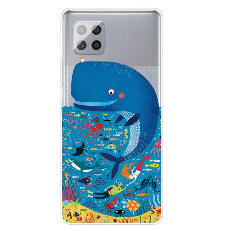 Cover Samsung Galaxy A42 5G Marine Verden Original