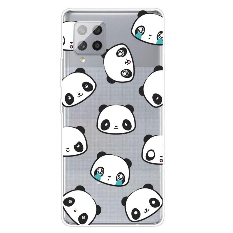 Cover Samsung Galaxy A42 5G Mobilcover Gennemsigtige Sentimentale Pandaer