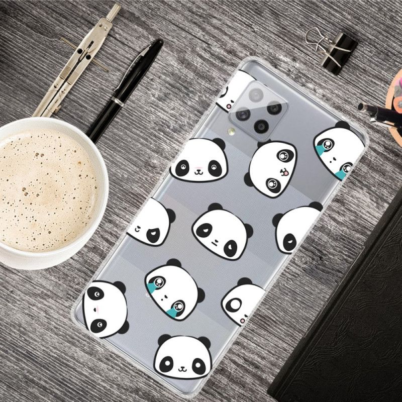 Cover Samsung Galaxy A42 5G Mobilcover Gennemsigtige Sentimentale Pandaer