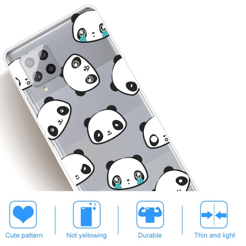 Cover Samsung Galaxy A42 5G Mobilcover Gennemsigtige Sentimentale Pandaer