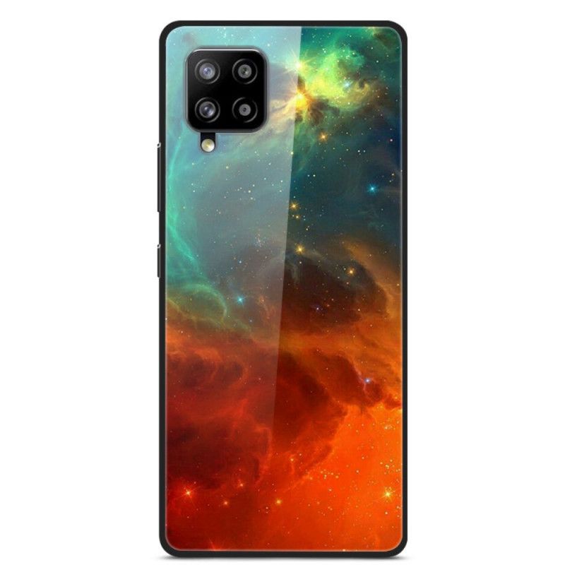 Cover Samsung Galaxy A42 5G Mobilcover Rød Og Grøn Himmel