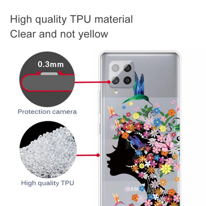 Cover Samsung Galaxy A42 5G Mobilcover Smukt Blomsterhoved