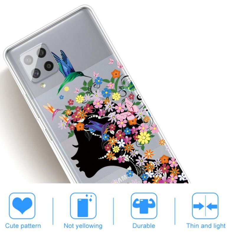 Cover Samsung Galaxy A42 5G Mobilcover Smukt Blomsterhoved