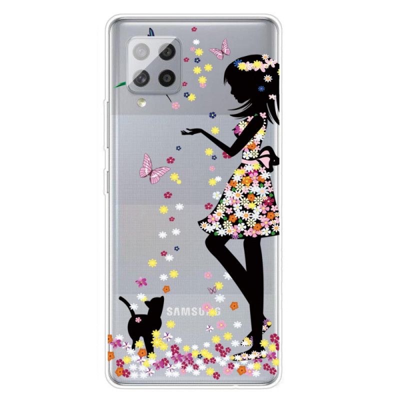 Cover Samsung Galaxy A42 5G Mobilcover Smukt Blomsterhoved