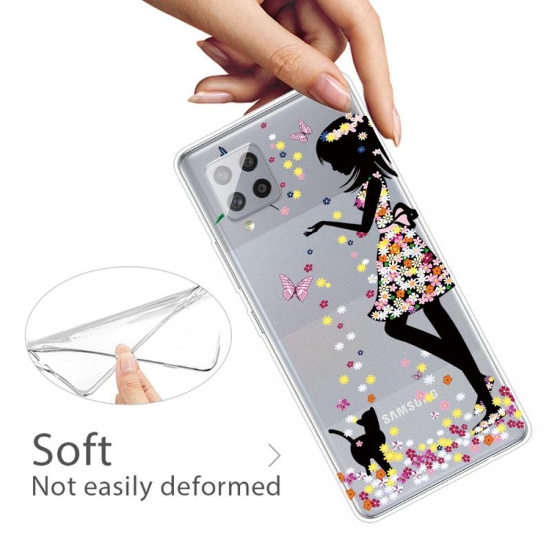 Cover Samsung Galaxy A42 5G Mobilcover Smukt Blomsterhoved