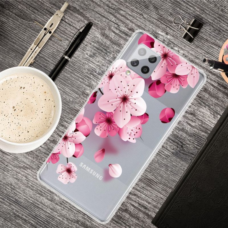 Cover Samsung Galaxy A42 5G Små Lyserøde Blomster